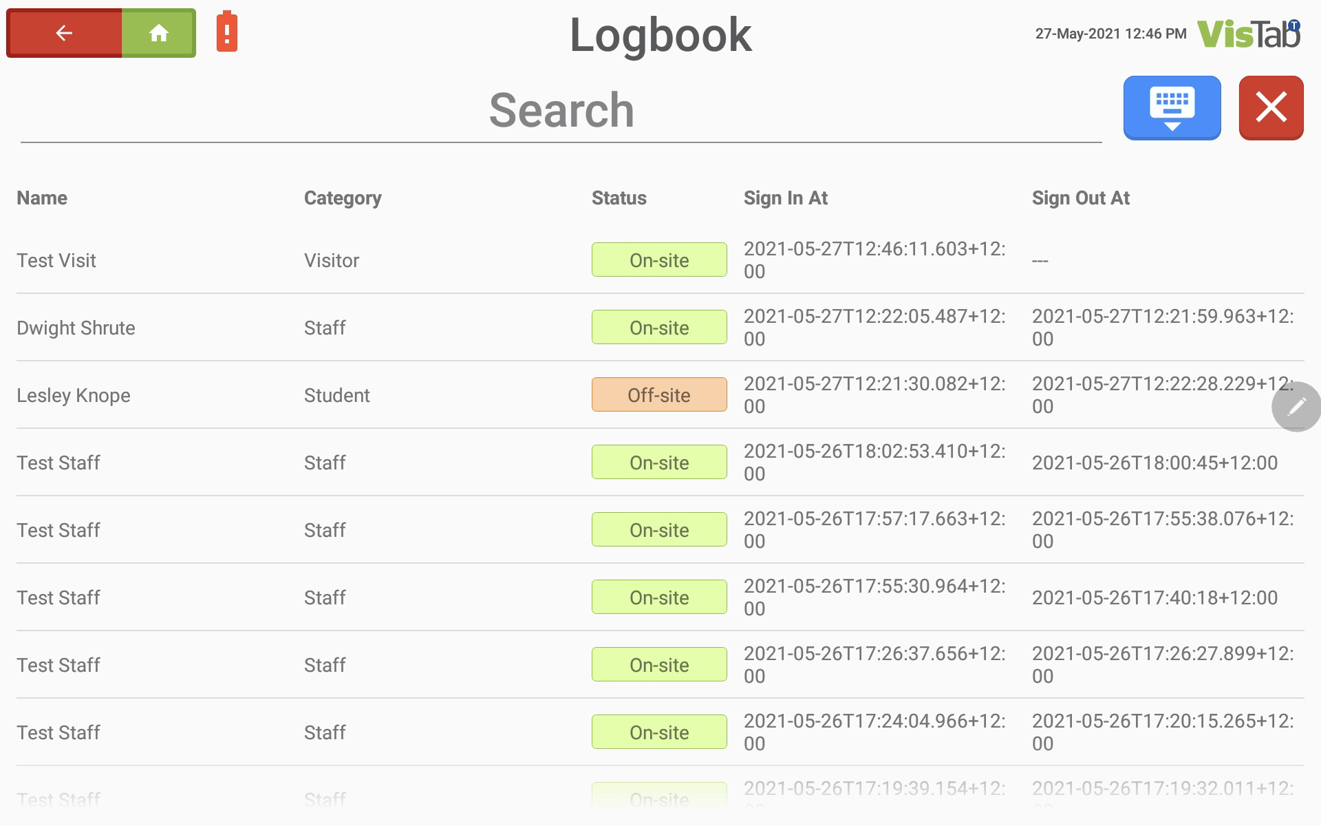 View Logbook Help Centre